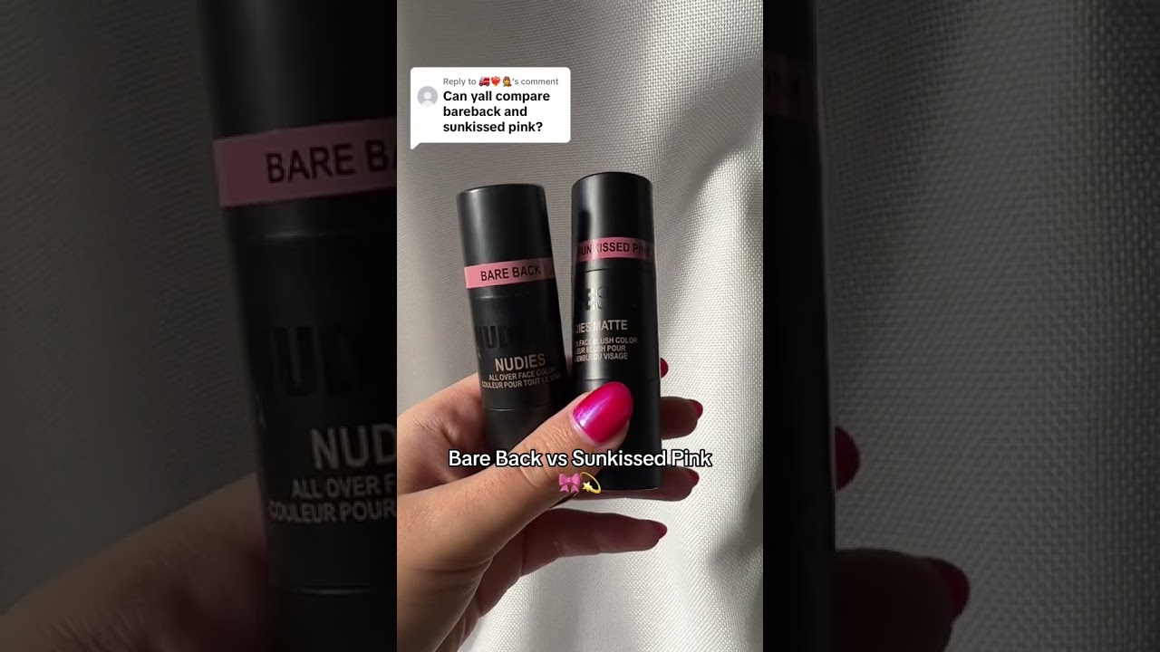 Nudies Blush in Bare Back vs Sunkised Pink