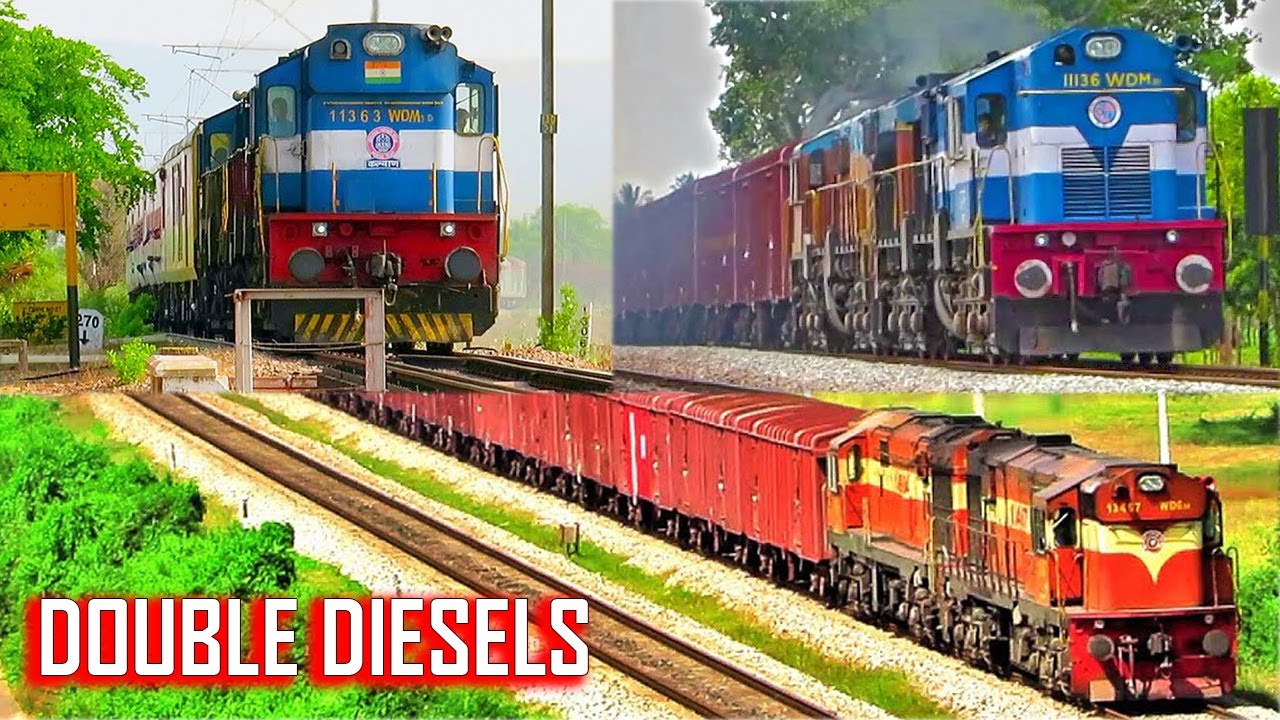 DOUBLE DIESEL TRAINS ! TWIN ALCo Delight | TRAIN VIDEOS Indian Railways