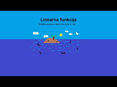 Linearna funkcija - enačba premice skozi dve točki - 4.del