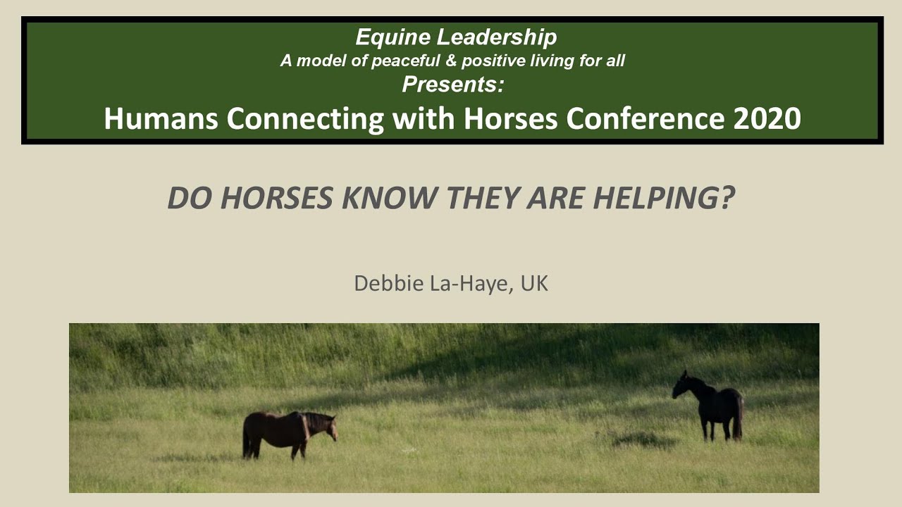 Humans Connecting with Horses Conference DO HORSES KNOW THEY ARE