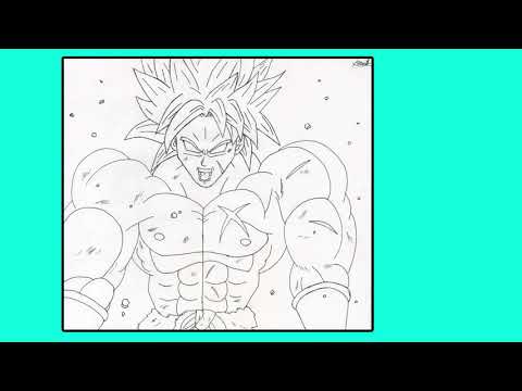 How to draw Broly from Dragonball Z - YouTube