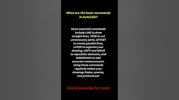 Basic AutoCAD Commands Every Draftsman Should Know