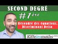 Équations du second degré. Discriminant Delta