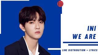 INI - We Are || Line Distribution   Lyrics
