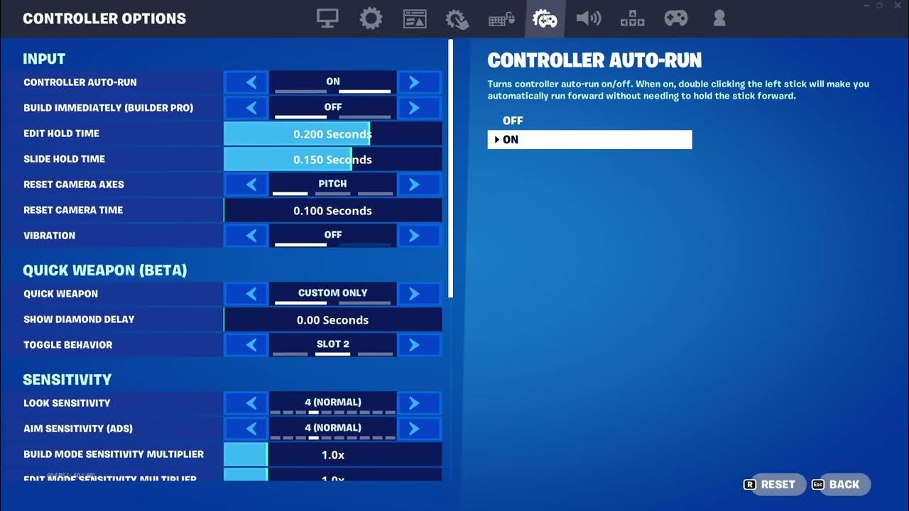 how-to-turn-on-off-controller-auto-run-in-fortnite-youtube