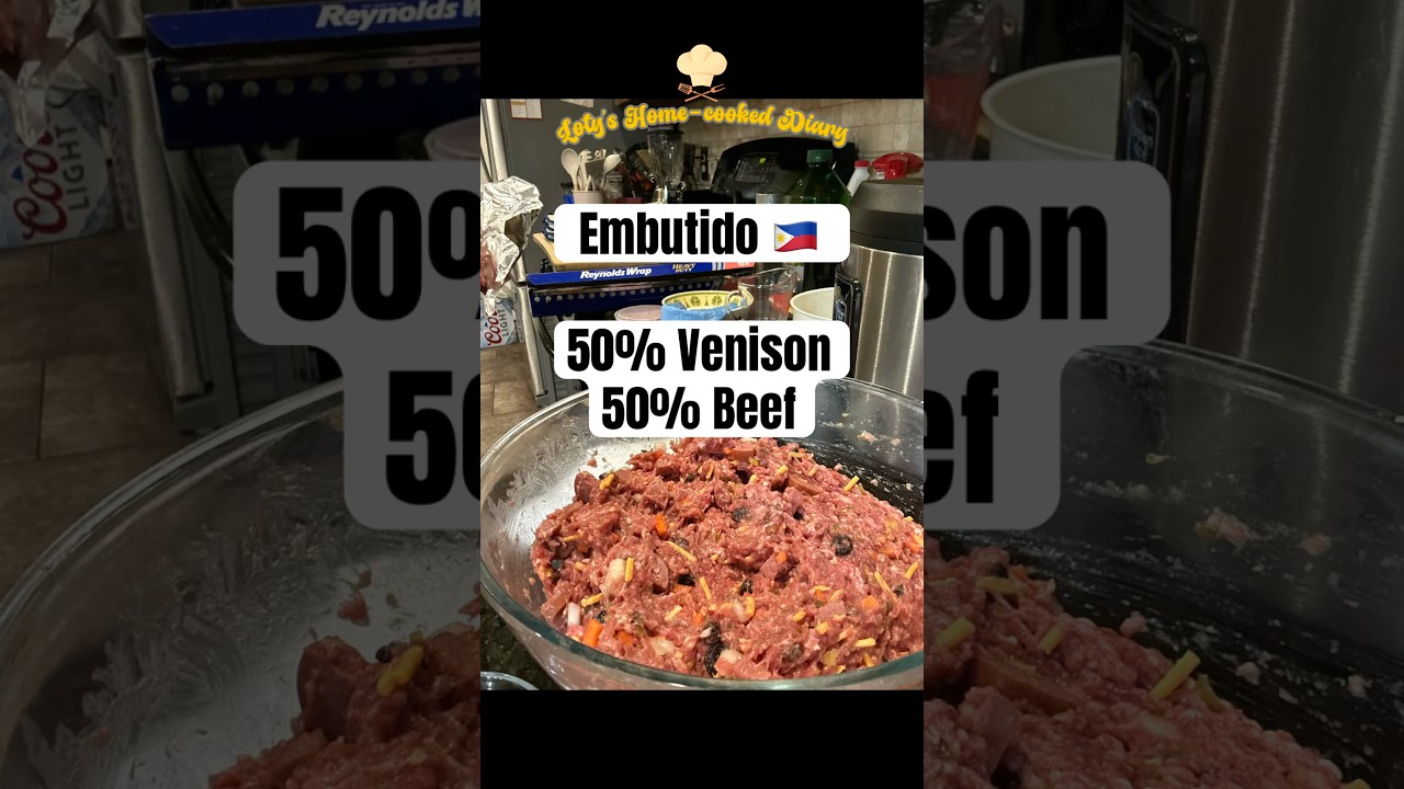Filipino Dish “Embutido” with Ground Deer Meat 🇺🇸 