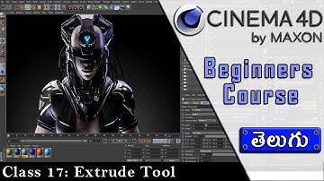 Extrude Tool in Cinema4D [ TELUGU ] || C4d Tutorials for Beginners || Lucky Studios
