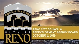 Reno City Council & Redevelopment Agency Board | October 2, 2019