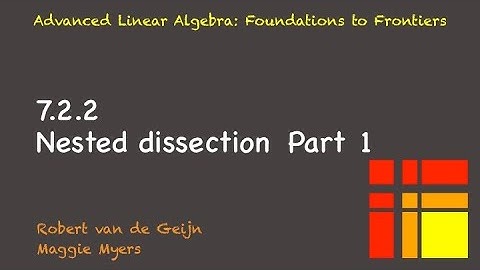 7.2.2 Nested dissection, Part 1