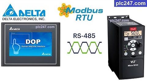 Delta HMI "Modbus RTU" Danfoss FC51 Tutorial