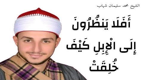 (أَفَلَا يَنظُرُونَ إِلَى الْإِبِلِ كَيْفَ خُلِقت) تدبر فى القرآن تلاوة رائعة للشيخ محمد سليمان شهاب