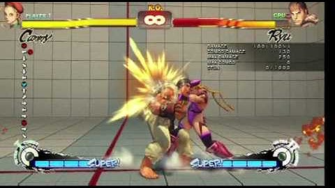 SSF4 Cammy Cross Up Jump LK combos