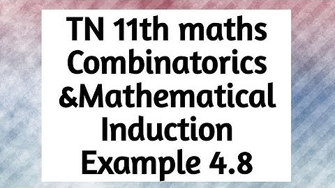 11th maths example 4.8