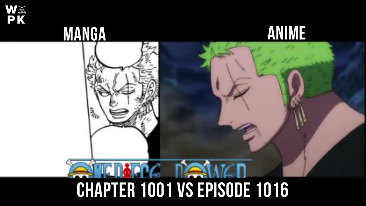 Comparison Episode 1016 Vs Chapter 1001 One Piece Youtube