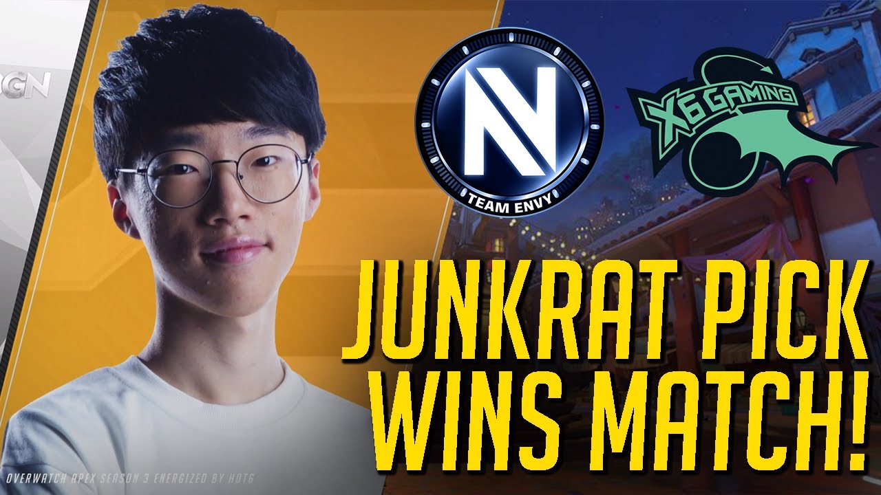 INCREDIBLE USE OF JUNKRAT IN TOURNAMENT WINS MATCH! Envyus vs. X6 Gaming - Overwatch Apex Season 3