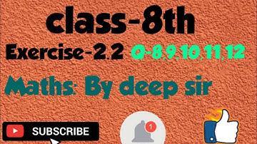 class-8th maths ncert exercise-2.2 Q-8,9,10,11,12