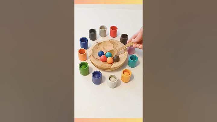 ✨️Brain Training - Wooden Balls & Cups | Creative Joy -  Color Sorting Fun! Video #viral #asmr #art