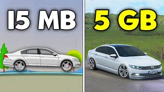 I PLAYED MOBILE PASSAT CAR GAMES IN DIFFERENT SIZES!!