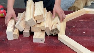 Transforming Wood Scraps And Dry Branches Into A Distinctive Table // Nature-Inspired Upcycling