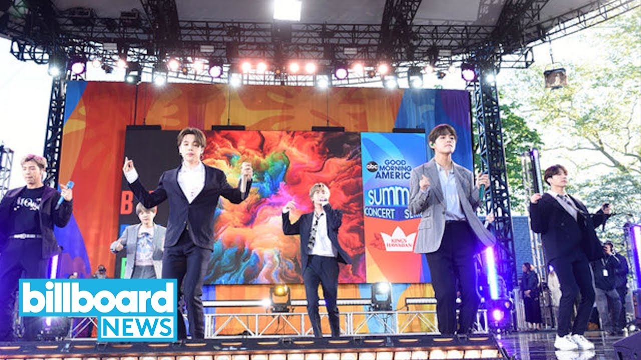 BTS Heats Up the Stage on 'Good Morning America' With 'Fire' & 'Boy With Luv' | Billboard News