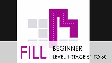 Fill one line puzzle game  | walkthrough Beginner level 1 stage 51 to 60