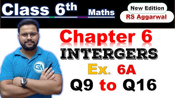 Class 6 RS Aggarwal Chapter 6 – Integers | Exercise 6A | Questions 9 to 16