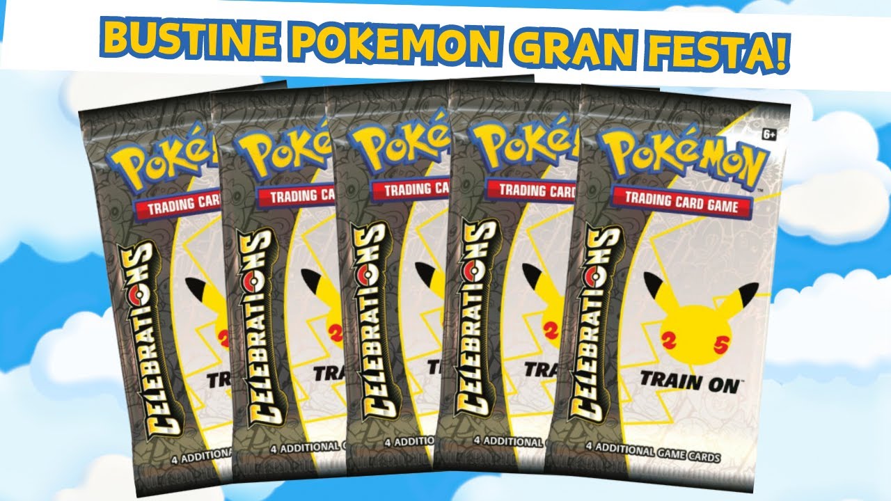 Apro il bauletto 25esimo anniversario con bustine pokemon gran festa ...
