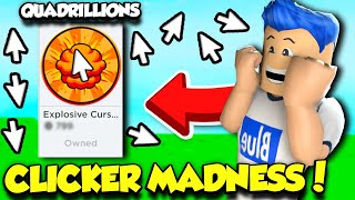 So I Bought AUTO CLICKER MADNESS In Clicker Madness And GOT QUADRILLIONS OF CLICKS!! (Roblox)