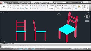 Chair Design Isometric view .