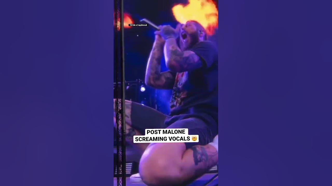 Post Malone screaming vocals 🤯 #postmalone #heavymetal