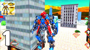 Robot Tornado Transform Shooting Games 2020 - Level 1-5 Part 1 (Android GamePlay Walkthrough)