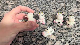 Cute Cow Figurines Set Review | Mini Animal Toys for Kids, Cake Toppers & DIY Terrarium Decor