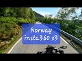 На мотоцикле Kawasaki z650 2023, Sandnes - Høle с камерой insta360 x3