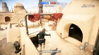 SWBF2 Arcade Team Battle 376 Luke Skywalker Killstreak On Tatooine (Mos Eisley)