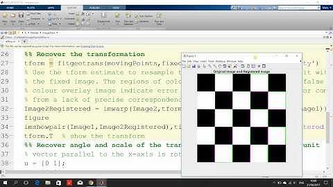 Fit geometric transformation to control point pairs in Matlab