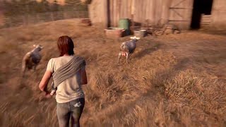 The Last of Us™ Part II The Farm-Ellie Gets the Sheep into the Barn Walkthrough