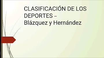 ¿Cuál es la clasificación de los deportes?