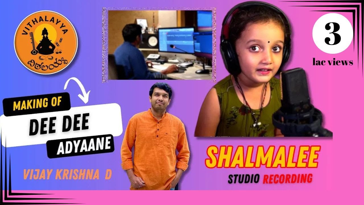 Dee Dee Adyane  Making Video  VIjay Krishna D  VIthalayya Channel  Viral  Recording Studio 