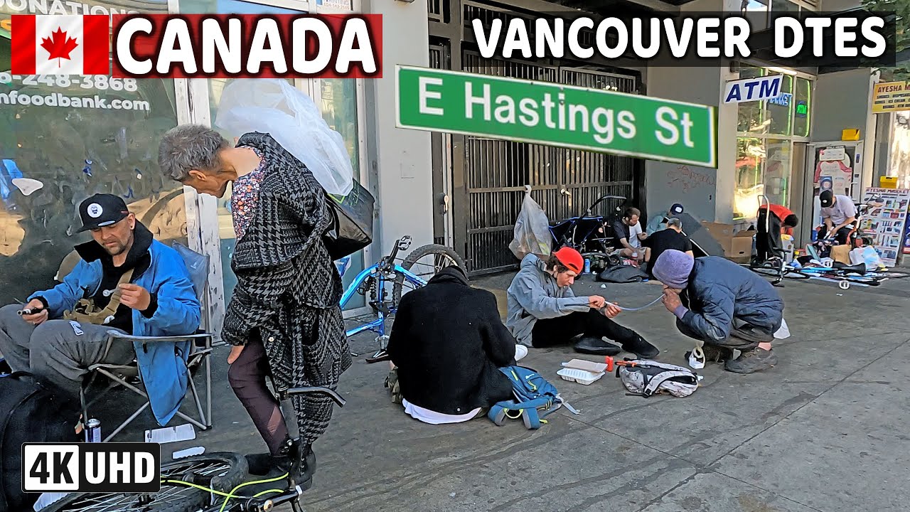 🇨🇦 【4K】 East Hastings St. Downtown Vancouver BC, Canada. Street Walk. June 2025.