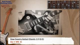 🎸 Slow Country Ballad in C Guitar Backing Track