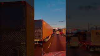 No Trucks Buses Trailers in left lane. Cross Bronx Expressway New York City