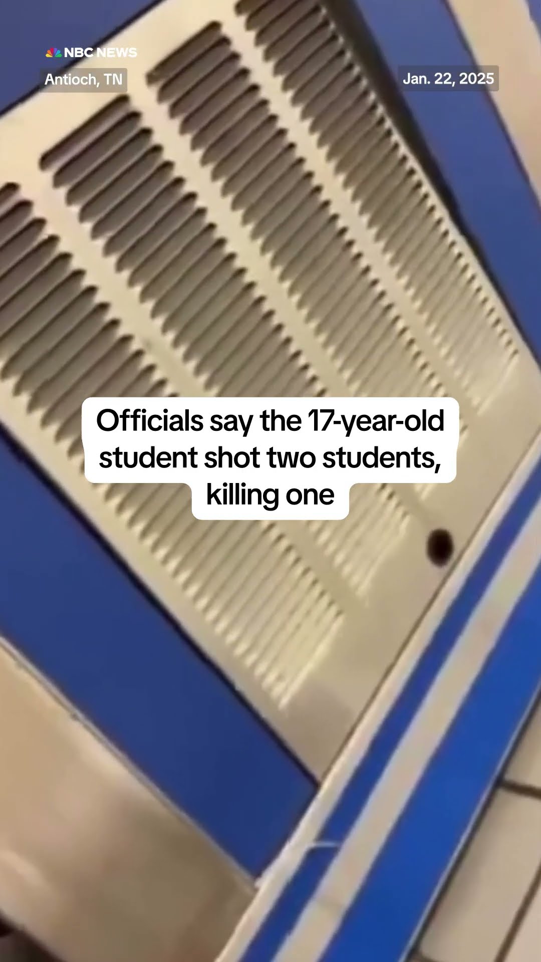 Content Warning: Video captures moment of shooting inside Antioch High School cafeteria