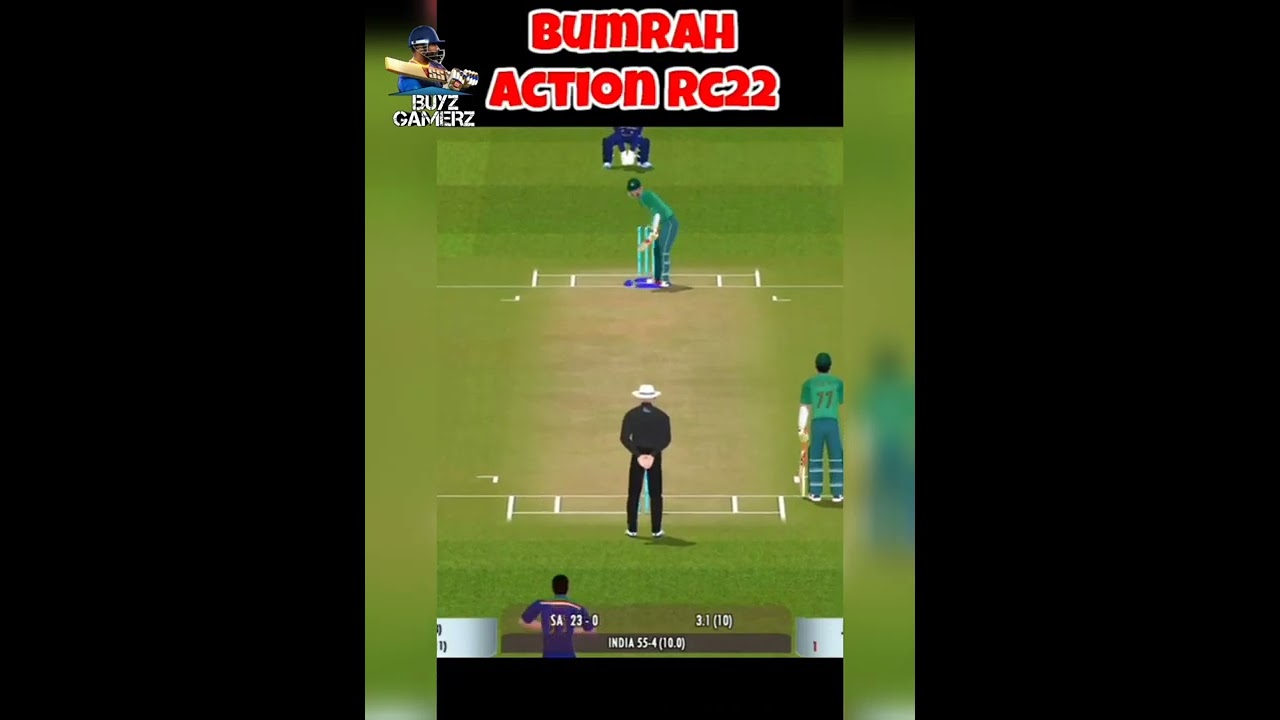 J bumra🇮🇳 bowling action in real cricket ™22 || #buyzgamerz|| #viralshorts