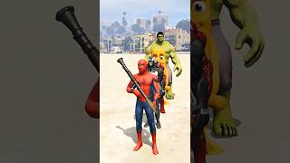 Superheroes vs Thanos Army Killing Challenge 🤯 #gta v #shorts