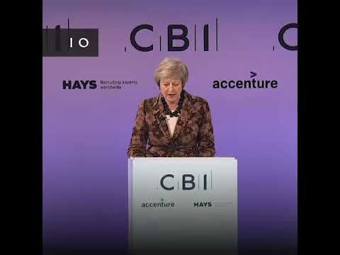 PM speak about the government's immigration plans at the CBI conference