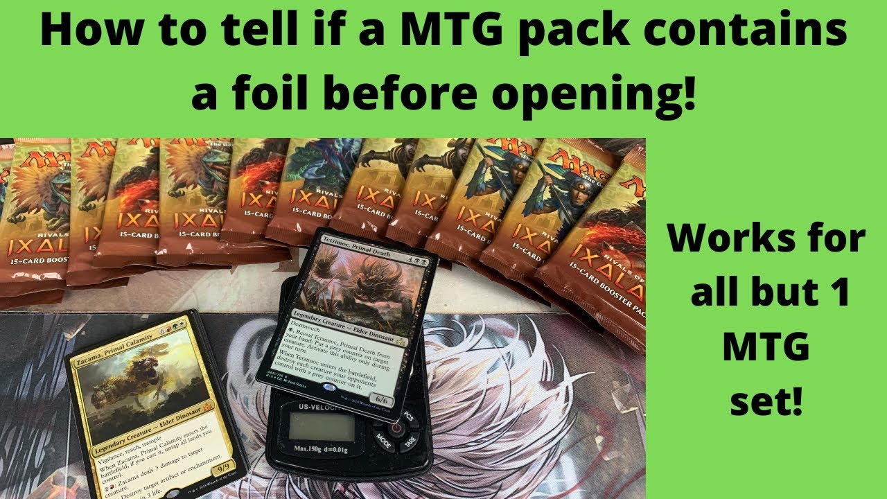 How to tell if a MTG pack contains a foil! Weighing MTG packs to find foils!