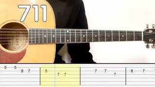 Toneejay - 711 (Easy Guitar Tutorial Tabs)