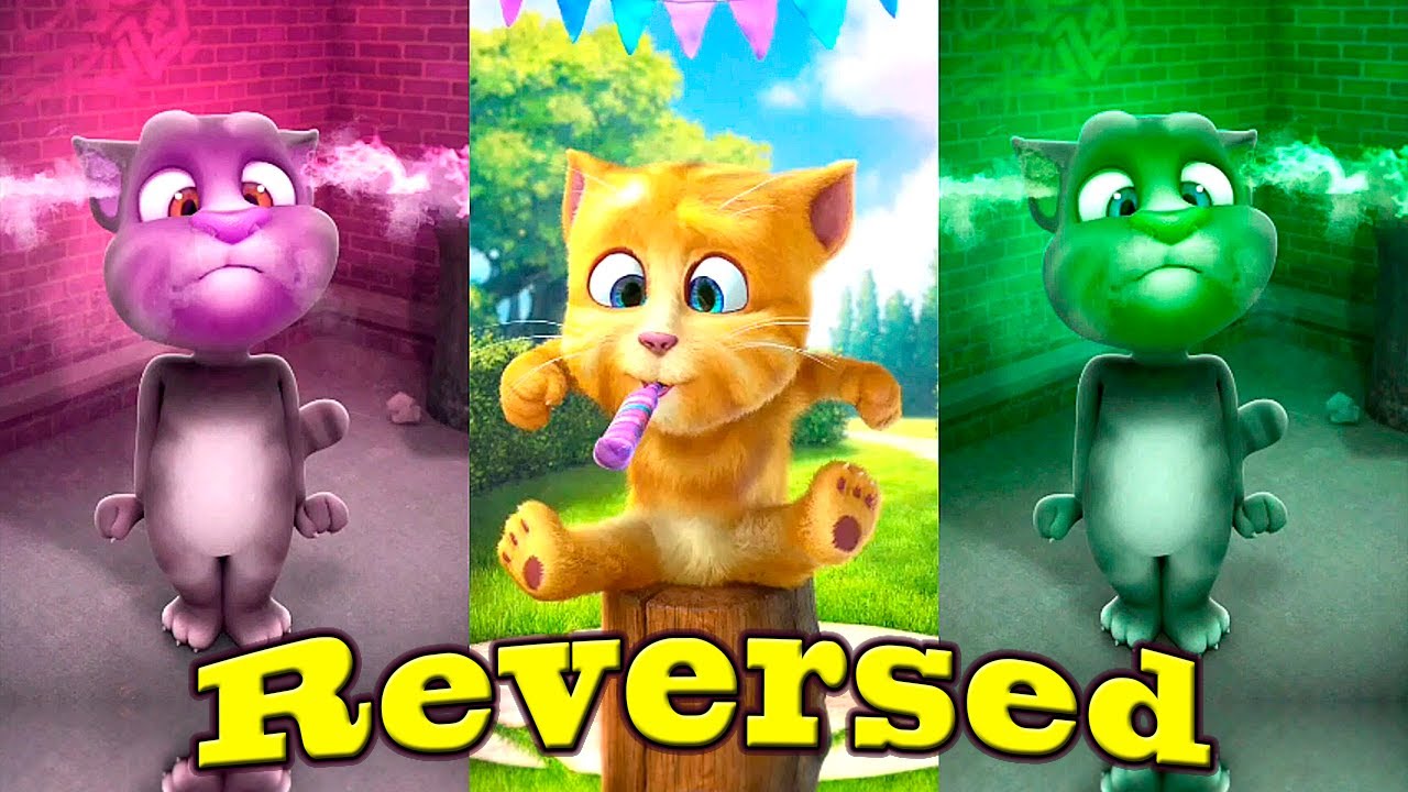 Texas Tom Reverse My Talking Tom Reversed ๐ Talking Tom VS Talking Ginger ๐ฑ @TalTomTik ...