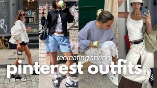 recreating pinterest outfits for april (spring 24' trend inspo)
