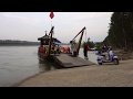 A small ferry in Langzhong town Jialing river